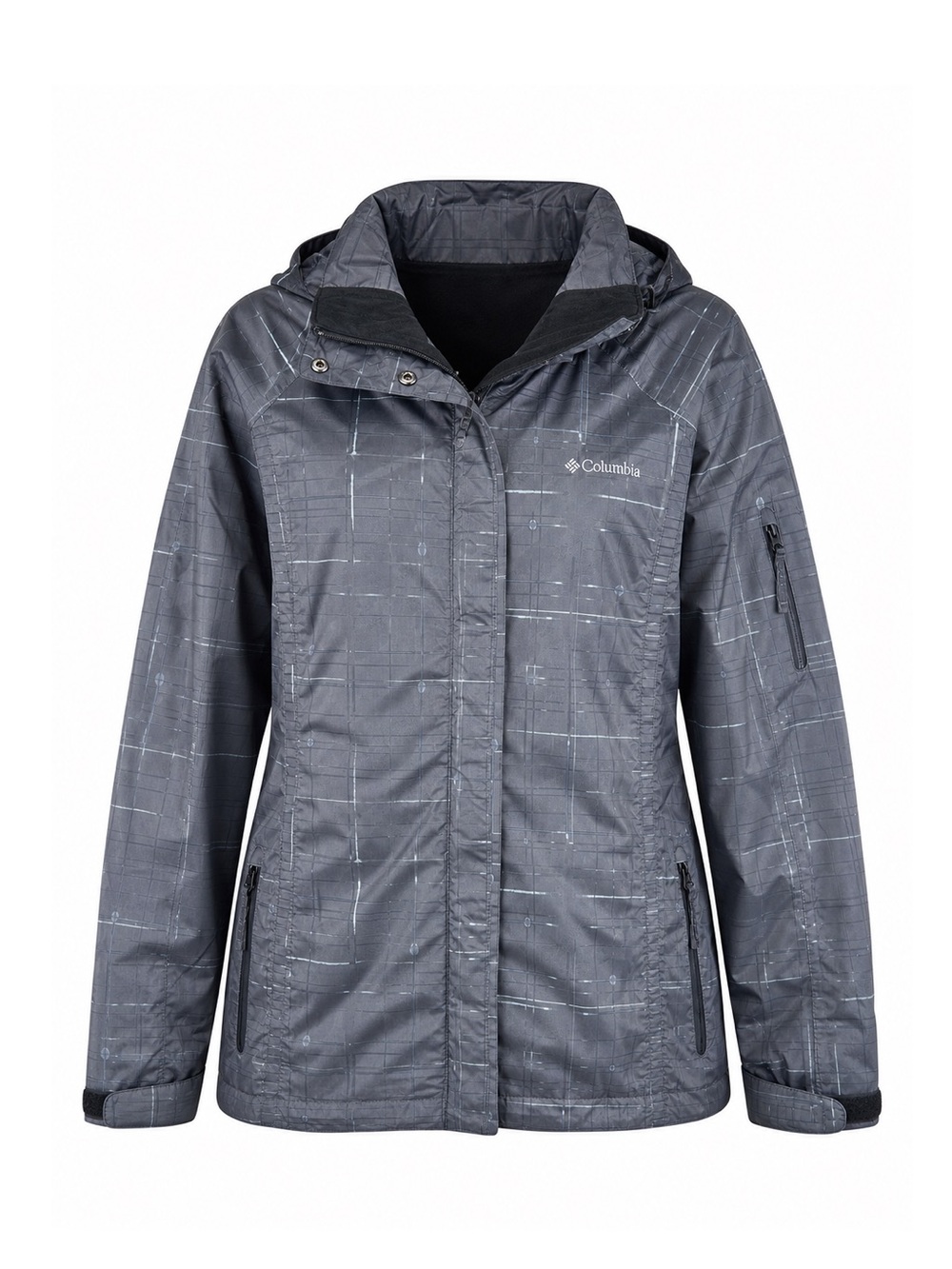 Columbia Bugaboo Interchange Jacket Women XL Grey Winter Outdoor Skii Athletic